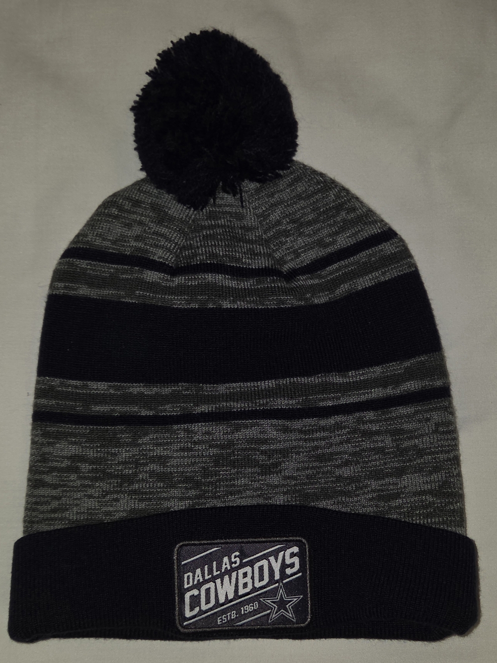 NFL - Dallas Cowboys - Knit Beanie Pom - One Size - Blue / Gray